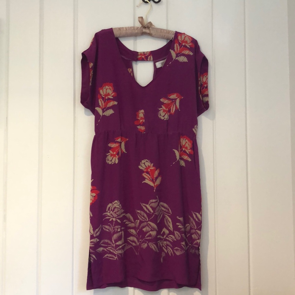 Purple silk dress